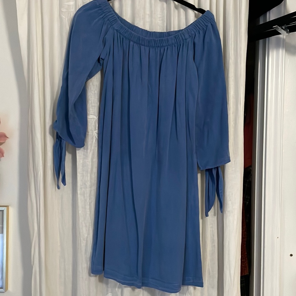 Off the shoulder denim dress